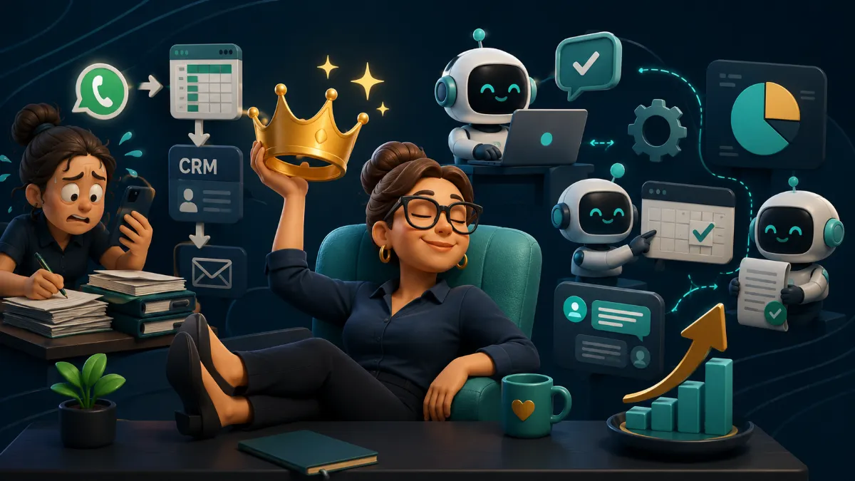 3 motivos pra dar aumento pra sua secretária quando IA, CRM e automação cuidam do operacional